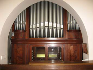 St Peter's organ prior to its removal