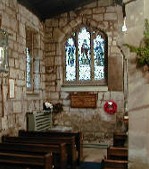 Photo of the memorial window in the north aisle