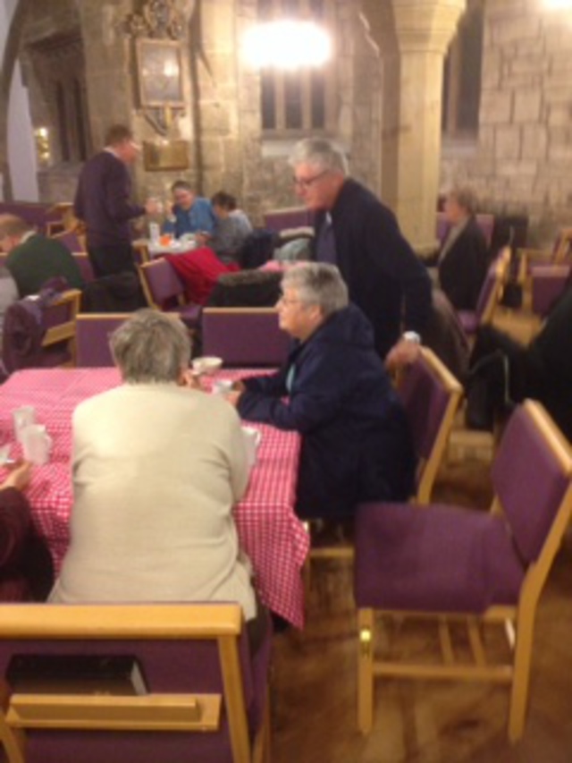 Pudding Party (13/02/2018): Some of the people enjoying the puddings