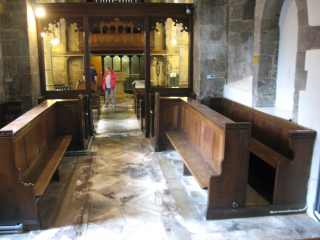 Choir pews: looking into the church from the chancel
