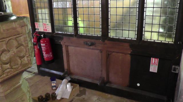 Radiator removed behind the font