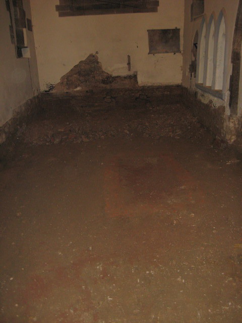 The Chancel floor down to ground level