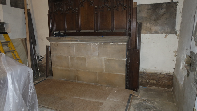 East wall of the chancel