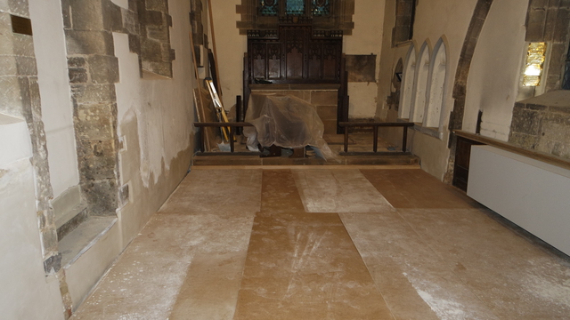 The Chancel, ready for painting